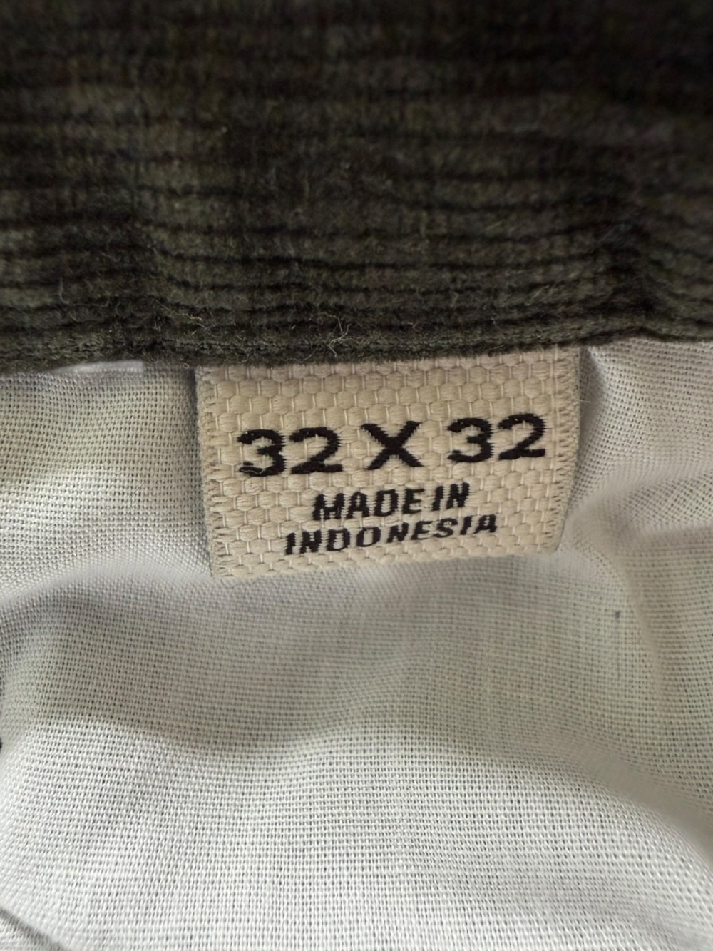 Flint and Tinder 365 Corduroy Pants Mens 32 Slim Fit Olive Green Stretch - Picture 8 of 11